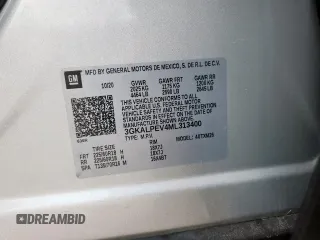 2021 GMC Terrain SLT with VIN 3GKALPEV4ML313400, listed as a Copart auction lot 59043905 with Not provided miles and Salvage title. Bid and sale history available at DreamBid. Image 14.