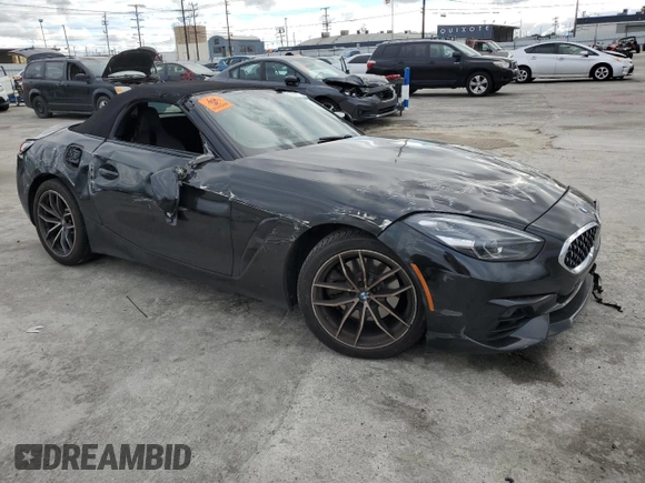 2019 BMW Z4 sDrive30i with VIN WBAHF3C54KWW42809, listed as a Copart auction lot 45155744 with 0 mi miles. Bid and sale history available at carsss.com. Image 4.