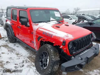 2024 Jeep Wrangler 4xe Willys with VIN 1C4RJXN68RW216392, listed as a IAAI auction lot 41617421 with NaN miles. Bid and sale history available at carsss.com. Image 1.