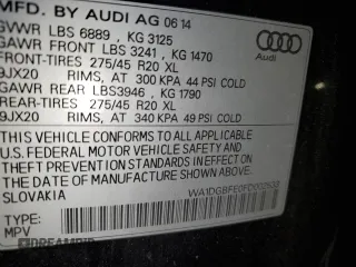 2015 Audi Q7 3.0T S line Prestige with VIN WA1DGBFE0FD002533, listed as a Copart auction lot 42958725 with 183,133 mi miles and Salvage Title. Bid and sale history available at carsss.com. Image 13.