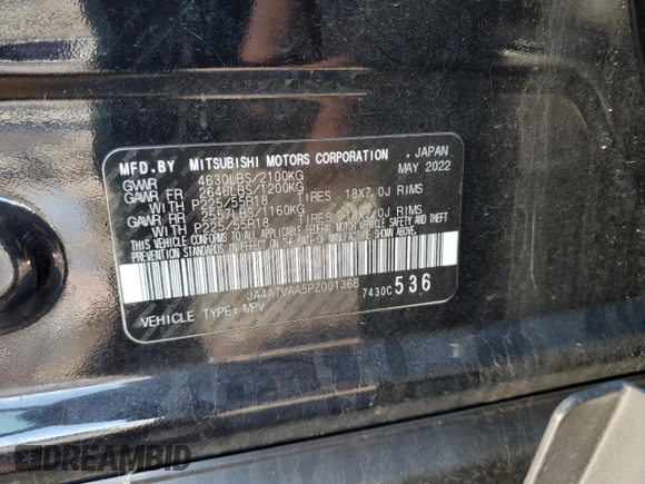 2023 Mitsubishi Eclipse Cross LE z VIN JA4ATVAA5PZ001368, wystawiony jako Copart lot #44901845 z przebiegiem Nie podano mil oraz Czysty tytuł • Clean title. Historia ofert i sprzedaży dostępna na DreamBid. Obrazek 13.