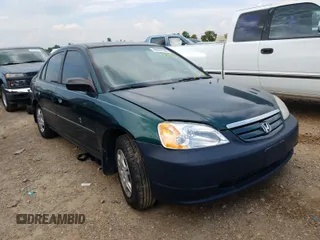 2002 Honda Civic LX with VIN 1HGES16542L081760, listed as a Copart auction lot 46093180 with 182,811 mi miles and Non Repairable. Bid and sale history available at carsss.com. Image 1.