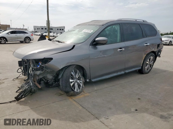2020 Nissan Pathfinder SL with VIN 5N1DR2CN7LC601365, listed as a Copart auction lot 57273725 with 44,503 mi miles and Salvage title. Bid and sale history available at DreamBid. Image 1.
