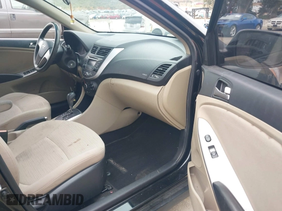 2016 Hyundai Accent SE with VIN KMHCT4AE1GU121365, listed as a IAAI auction lot 41871819 with 129,485 mi miles and . Bid and sale history available at DreamBid. Image 5.