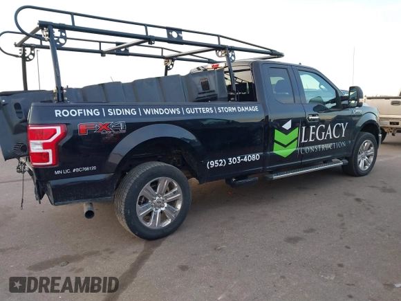 2019 Ford F-150 XL with VIN 1FTFX1E49KKE80117, listed as a IAAI auction lot 41279055 with 60,518 mi miles. Bid and sale history available at carsss.com. Image 4.