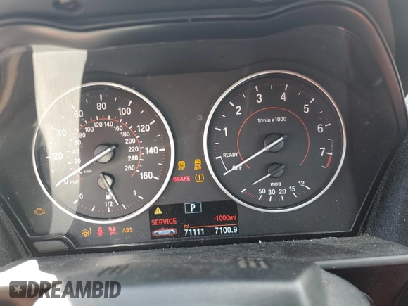 2017 BMW 2 Series 230i with VIN WBA2K9C30HV647460, listed as a Copart auction lot 44134373 with 71,111 mi miles. Bid and sale history available at carsss.com. Image 9.