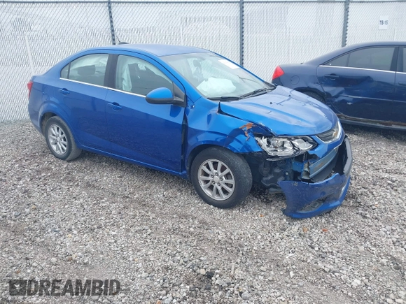 2017 Chevrolet Sonic LT with VIN 1G1JD5SH0H4125523, listed as a IAAI auction lot 41035029 with 158,526 mi miles and . Bid and sale history available at DreamBid. Image 1.