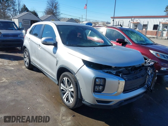 2020 Mitsubishi Outlander Sport SE 2.0 with VIN JA4AP4AU5LU012256, listed as a IAAI auction lot 41440632 with 52,835 mi miles. Bid and sale history available at carsss.com. Image 1.
