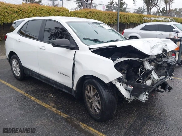 2022 Chevrolet Equinox LS with VIN 3GNAXHEV1NS164948, listed as a IAAI auction lot 41782810 with 66,722 mi miles. Bid and sale history available at carsss.com. Image 1.