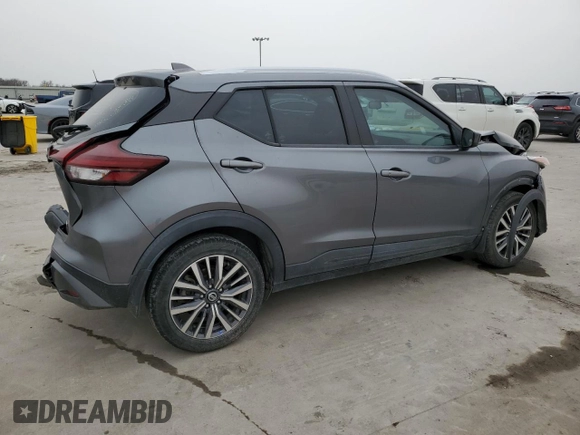2021 Nissan Kicks SV with VIN 3N1CP5CV2ML495312, listed as a Copart auction lot 48202875 with 57,756 mi miles and Salvage Title. Bid and sale history available at carsss.com. Image 3.