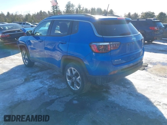2020 Jeep Compass Limited with VIN 3C4NJDCB1LT147961, listed as a IAAI auction lot 41508964 with 74,613 mi miles. Bid and sale history available at carsss.com. Image 3.