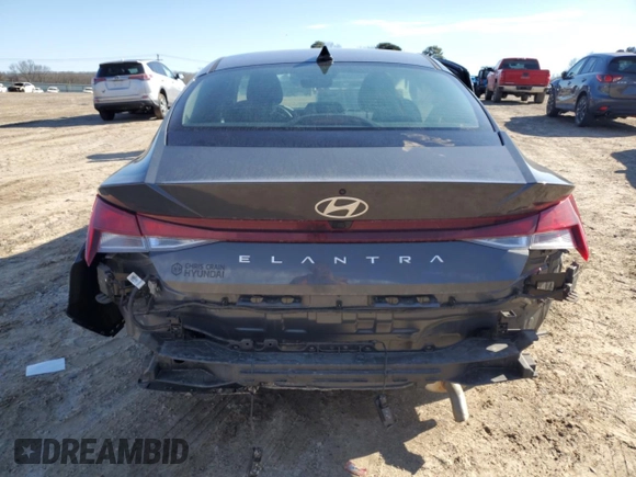 2024 Hyundai Elantra SEL with VIN KMHLM4DG3RU817352, listed as a Copart auction lot 46942885 with 24,432 mi miles and Salvage Title. Bid and sale history available at carsss.com. Image 6.
