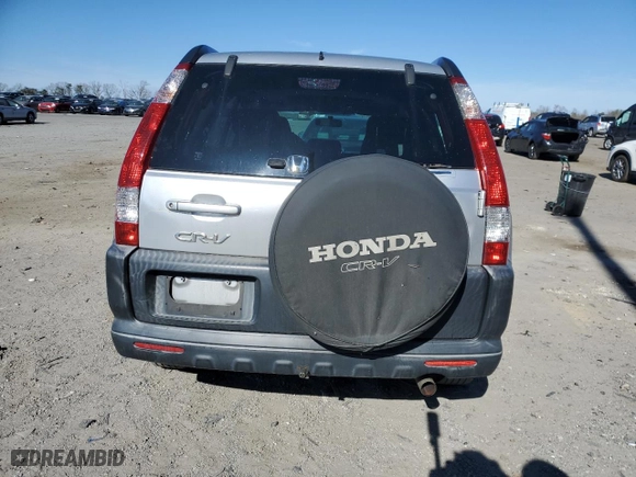 2006 Honda CR-V EX with VIN JHLRD68866C025276, listed as a Copart auction lot 47196495 with 224,669 mi miles and Salvage Title. Bid and sale history available at carsss.com. Image 6.