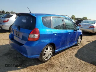 2007 Honda Fit Sport with VIN JHMGD38657S049365, listed as a Copart auction lot 71821854 with 193,150 mi miles and Salvage Title. Bid and sale history available at carsss.com. Image 3.