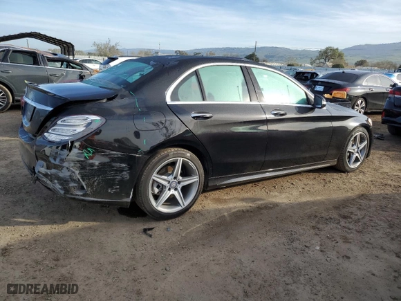 2015 Mercedes-Benz C-Class C 300 with VIN 55SWF4JB5FU092327, listed as a Copart auction lot 49731925 with 84,386 mi miles and Salvage Title. Bid and sale history available at carsss.com. Image 3.