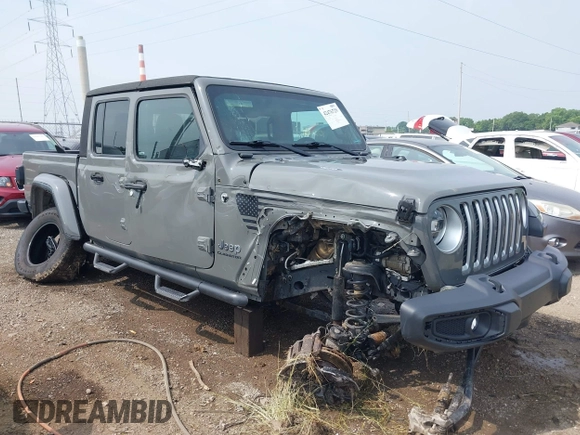 2020 Jeep Gladiator Overland with VIN 1C6HJTFG0LL169628, listed as a IAAI auction lot 42476729 with 102,874 mi miles and . Bid and sale history available at DreamBid. Image 6.