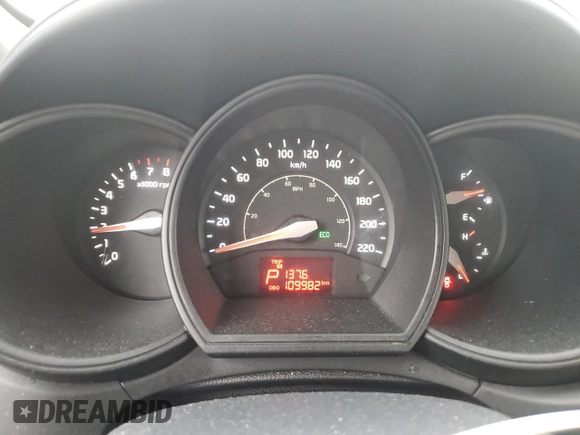 2015 Kia Rio LX with VIN KNADM5A34F6519485, listed as a Copart auction lot 79102184 with 109,982 mi miles and Clean Title. Bid and sale history available at carsss.com. Image 9.