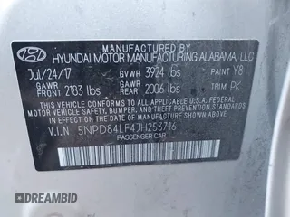 2018 Hyundai Elantra SEL with VIN 5NPD84LF4JH253716, listed as a IAAI auction lot 41906840 with 136,004 mi miles and . Bid and sale history available at DreamBid. Image 9.