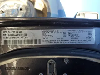 2023 Ram 2500 Tradesman with VIN 3C6UR5CL3PG591495, listed as a Copart auction lot 38936404 with 6,916 mi miles and Salvage Title. Bid and sale history available at carsss.com. Image 13.