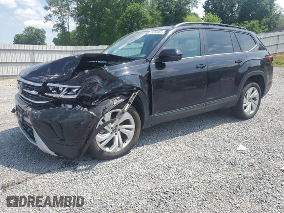 2023 Volkswagen Atlas SE with VIN 1V2KR2CA3PC545101, listed as a Copart auction lot 55264465 with 19,264 mi miles and Salvage title. Bid and sale history available at DreamBid. Image 1.