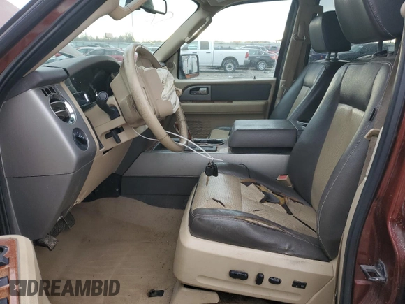 2007 Ford Expedition Max Eddie Bauer with VIN 1FMFK18587LA08345, listed as a Copart auction lot 84969934 with 185,177 mi miles and Salvage Title. Bid and sale history available at DreamBid. Image 7.