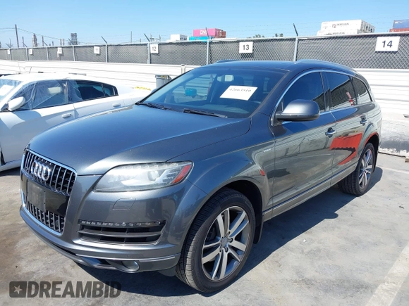 2013 Audi Q7 Premium Plus with VIN WA1LGAFE5DD004376, listed as a IAAI auction lot 42663510 with 136,891 mi miles and . Bid and sale history available at DreamBid. Image 2.