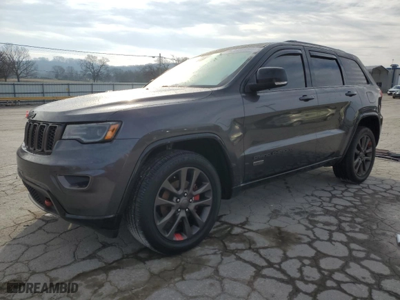 2016 Jeep Grand Cherokee Limited 75th Anniversary with VIN 1C4RJFBG0GC404832, listed as a Copart auction lot 44569305 with 148,883 mi miles and Salvage Title. Bid and sale history available at carsss.com. Image 1.