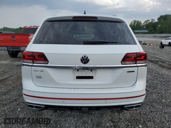 2022 Volkswagen Atlas SEL Premium R-Line with VIN 1V2FR2CA8NC528907, listed as a Copart auction lot 60201125 with 26,125 mi miles and Salvage title. Bid and sale history available at DreamBid. Image 6.