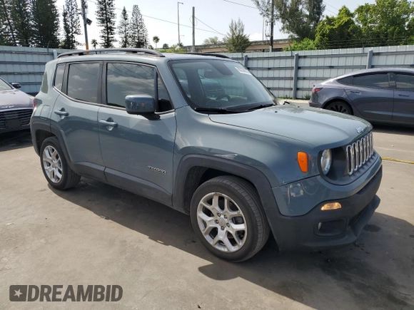 2018 Jeep Renegade Latitude with VIN ZACCJABB4JPJ32945, listed as a Copart auction lot 60238015 with 49,717 mi miles and Salvage title. Bid and sale history available at DreamBid. Image 4.
