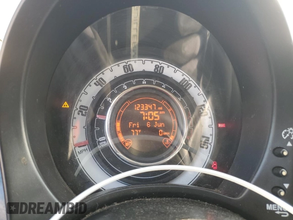 2013 FIAT 500 Pop with VIN 3C3CFFAR6DT584753, listed as a Copart auction lot 59930995 with 123,347 mi miles and Clean title. Bid and sale history available at DreamBid. Image 9.