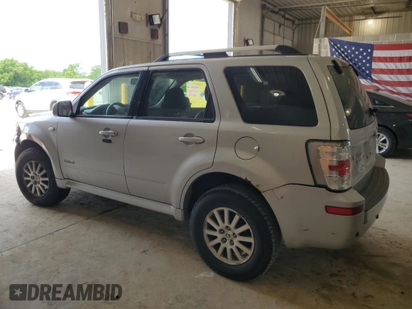 2008 Mercury Mariner Premier with VIN 4M2CU87108KJ13679, listed as a Copart auction lot 56635785 with 166,732 mi miles and Salvage title. Bid and sale history available at DreamBid. Image 2.
