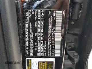 2017 Mercedes-Benz GLS 450 with VIN 4JGDF6EE0HA770076, listed as a Copart auction lot 68816684 with 139,239 mi miles and Salvage Title. Bid and sale history available at DreamBid. Image 13.