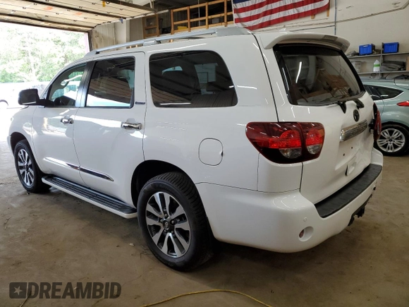 2019 Toyota Sequoia Limited with VIN 5TDJY5G14KS169284, listed as a Copart auction lot 59687854 with 81,162 mi miles and Salvage Title. Bid and sale history available at carsss.com. Image 2.