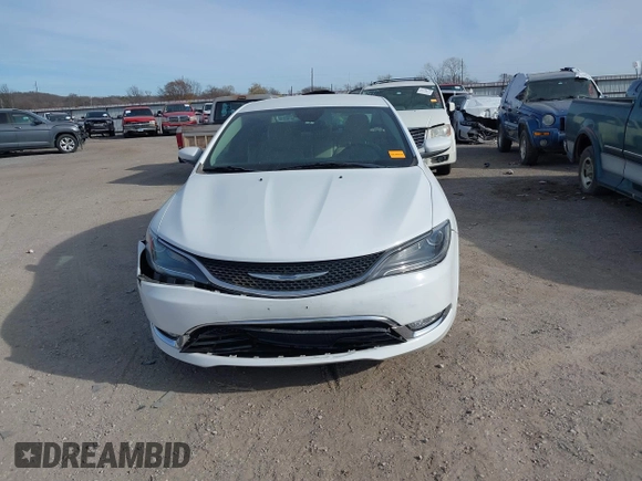 2015 Chrysler 200 C with VIN 1C3CCCCG4FN646351, listed as a IAAI auction lot 41085612 with Not Provided miles and . Bid and sale history available at carsss.com. Image 11.