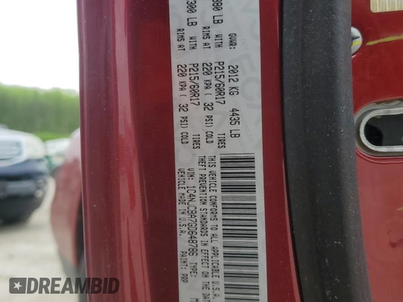 2016 Jeep Compass Sport с VIN 1C4NJCBA7GD648786, выставлен на аукционе Copart как лот 53031375 с пробегом 94 906 миль миль и Списание • Salvage title. История ставок и продаж доступна на DreamBid. Изображение 14.