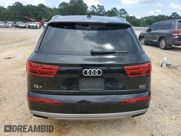 2017 Audi Q7 Premium with VIN WA1AAAF72HD003296, listed as a Copart auction lot 54221325 with 59,627 mi miles and Salvage title. Bid and sale history available at DreamBid. Image 6.