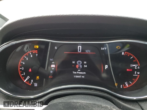 2016 Dodge Durango SXT with VIN 1C4RDHAG9GC361824, listed as a Copart auction lot 47235975 with 118,447 mi miles and Salvage Title. Bid and sale history available at DreamBid. Image 9.