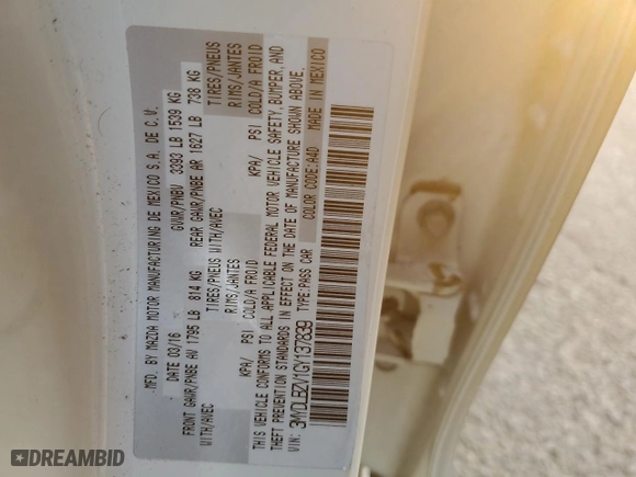 2016 Scion iA with VIN 3MYDLBZV1GY137839, listed as a Copart auction lot 80261604 with 116,054 mi miles and Salvage Title. Bid and sale history available at carsss.com. Image 12.