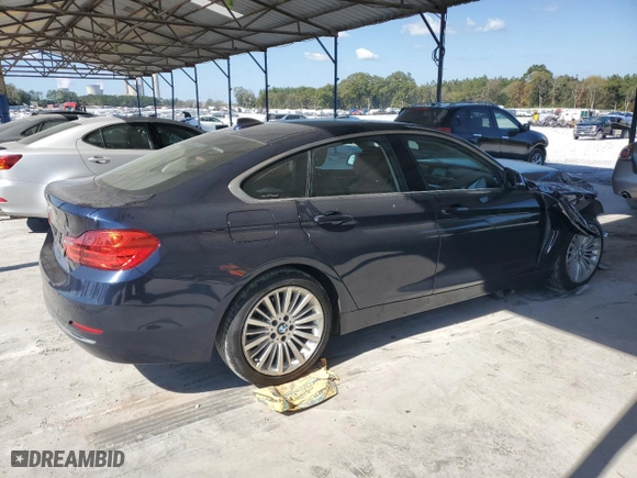 2015 BMW 4 Series 428i xDrive with VIN WBA4C9C53FD330038, listed as a Copart auction lot 77094584 with 123,906 mi miles and Salvage Title. Bid and sale history available at carsss.com. Image 3.