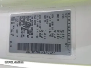 2018 Nissan NV200 S с VIN 3N6CM0KN6JK690127, выставлен на аукционе IAAI как лот 41601354 с пробегом Не указан миль и . История ставок и продаж доступна на DreamBid. Изображение 9.