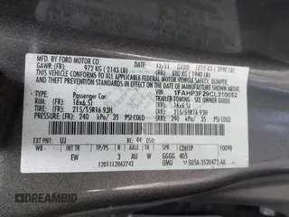 2012 Ford Focus SE with VIN 1FAHP3F29CL310052, listed as a IAAI auction lot 42671578 with 220,537 mi miles and . Bid and sale history available at DreamBid. Image 9.