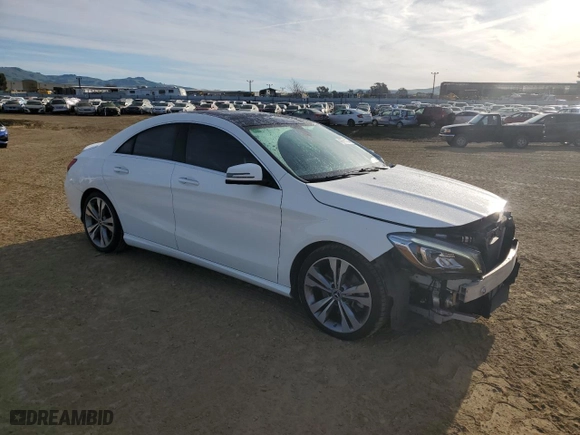 2019 Mercedes-Benz CLA with VIN WDDSJ4EB8KN775181, listed as a Copart auction lot 46751355 with 43,459 mi miles and Salvage Title. Bid and sale history available at carsss.com. Image 4.