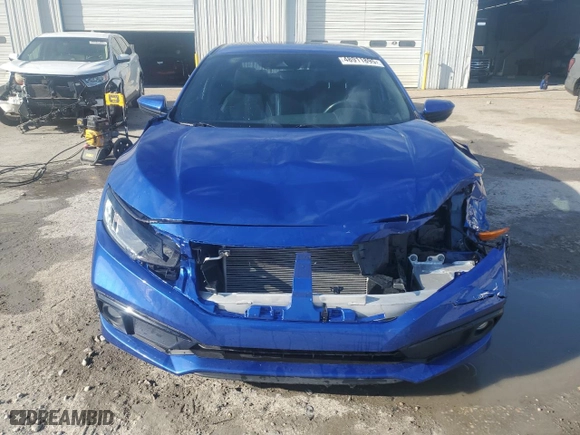 2019 Honda Civic Sedan Sport with VIN 19XFC2F84KE008123, listed as a Copart auction lot 48911895 with 112,196 mi miles and Salvage Title. Bid and sale history available at carsss.com. Image 5.