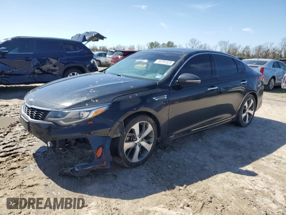 2019 Kia Optima S with VIN 5XXGT4L30KG364875, listed as a Copart auction lot 46791325 with 111,223 mi miles and Salvage Title. Bid and sale history available at carsss.com. Image 1.