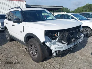 2025 Ford Bronco Sport Big Bend with VIN 3FMCR9BN3SRE09401, listed as a IAAI auction lot 42641991 with 14,954 mi miles and . Bid and sale history available at DreamBid. Image 1.