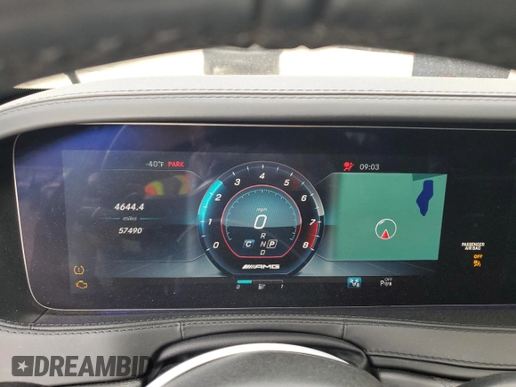 2018 Mercedes-Benz S 63 AMG with VIN WDDUG8JB8JA376474, listed as a Copart auction lot 55487394 with 57,490 mi miles and Salvage Title. Bid and sale history available at DreamBid. Image 9.