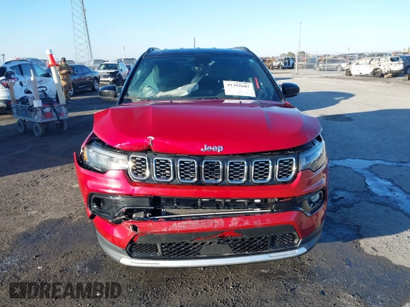 2024 Jeep Compass Limited with VIN 3C4NJDCN2RT153013, listed as a IAAI auction lot 41381607 with 14,025 mi miles and . Bid and sale history available at carsss.com. Image 12.