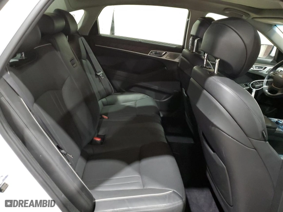 2018 Genesis G80 3.8L with VIN KMHGN4JE0JU256761, listed as a Copart auction lot 87769085 with 86,534 mi miles and Salvage Title. Bid and sale history available at carsss.com. Image 10.