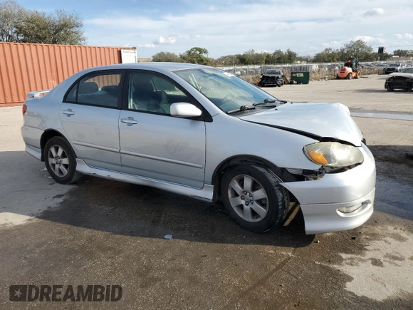 2008 Toyota Corolla CE with VIN 2T1BR32E48C862017, listed as a Copart auction lot 42693765 with 128,165 mi miles and Salvage Title. Bid and sale history available at DreamBid. Image 4.