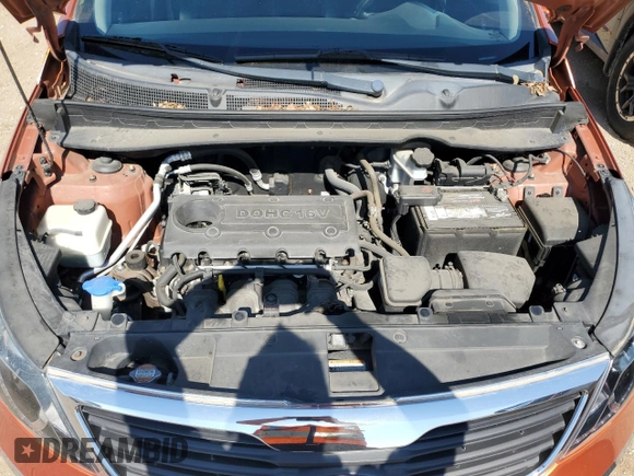 2011 Kia Sportage EX with VIN KNDPCCA25B7101455, listed as a Copart auction lot 63502445 with 93,274 mi miles and Salvage title. Bid and sale history available at DreamBid. Image 12.